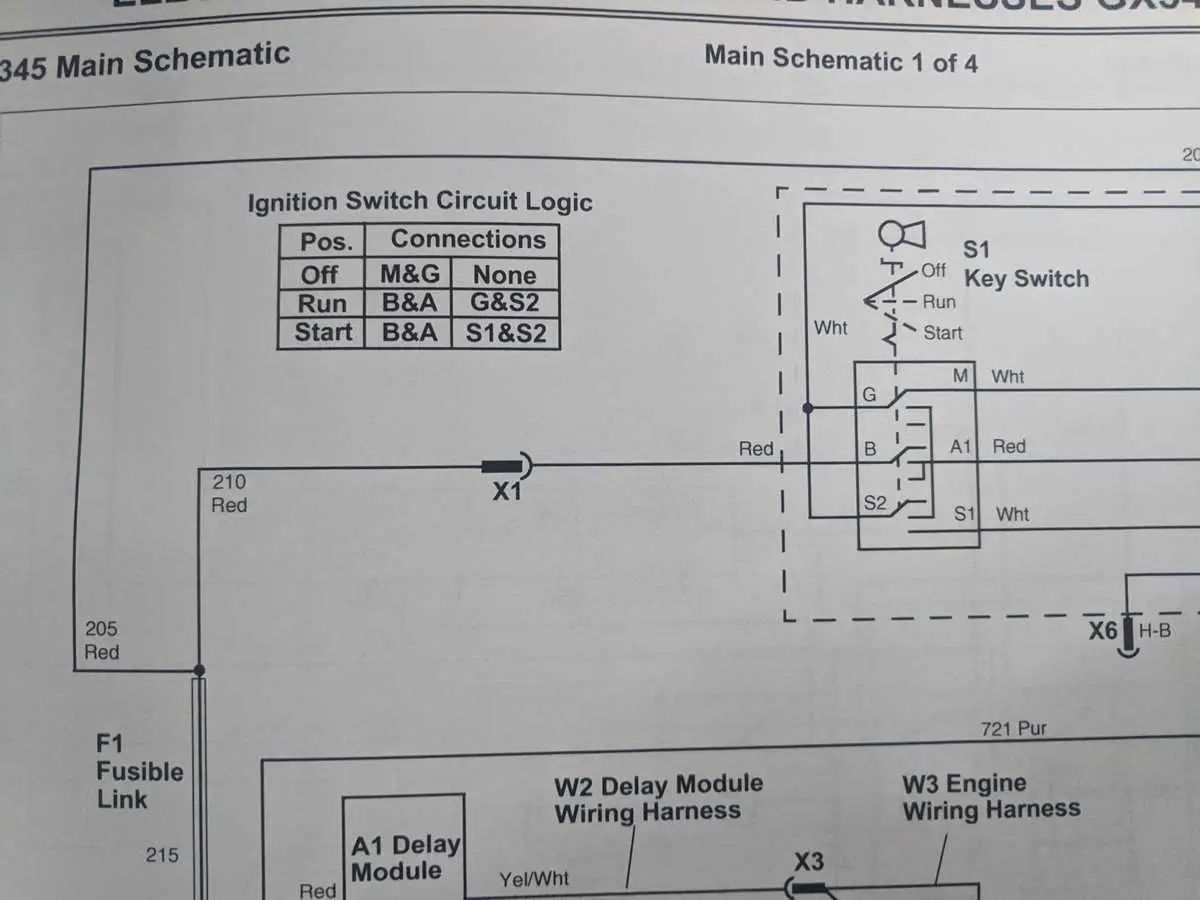 john deere 345 tractor ignition switch wiring diagram