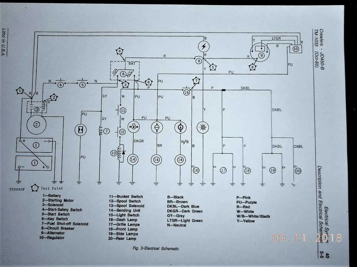 john deere 350 voltage regulator wiring diagram