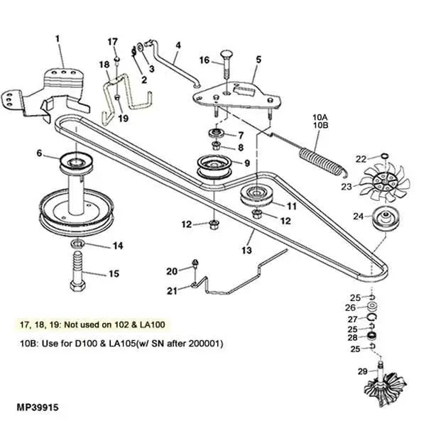 john deere 400 lawn tractor gearbox parts diagram