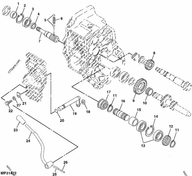 john deere 4100 front axle diagram