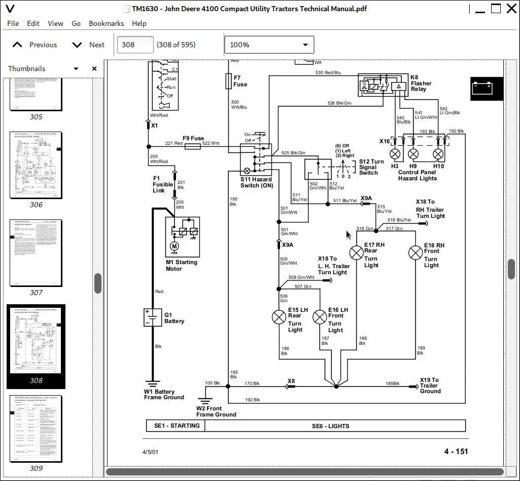 john deere 4100 parts diagrams