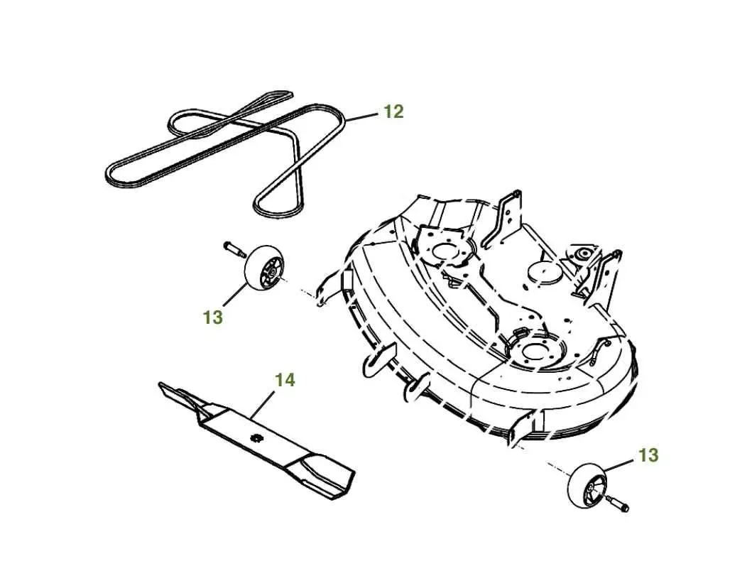 john deere 42 edge mower deck belt diagram