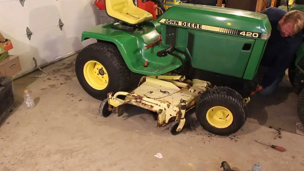 john deere 420 mower deck belt diagram