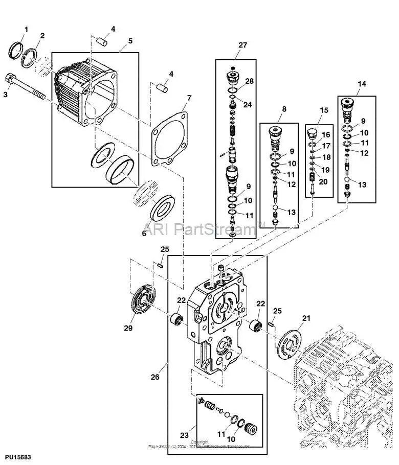 john deere 425 3 point hitch parts diagram