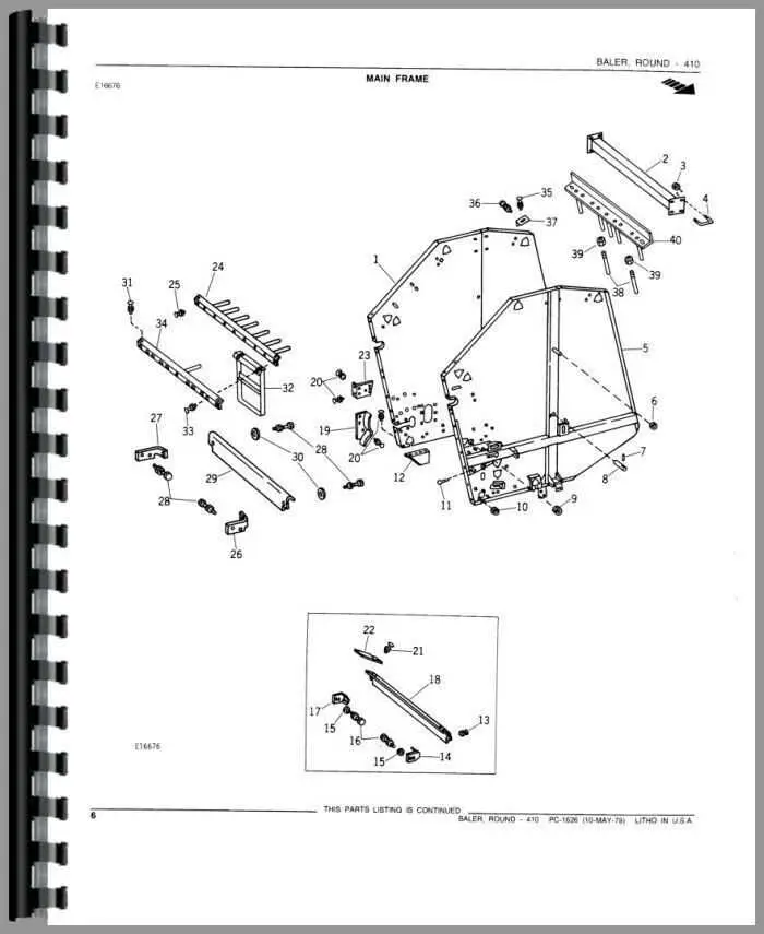 john deere 435 baler parts diagram