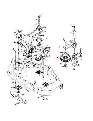 john deere 44 mower deck belt diagram