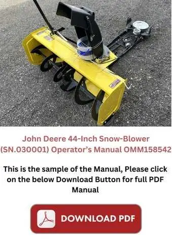 john deere 44 snowblower parts diagram