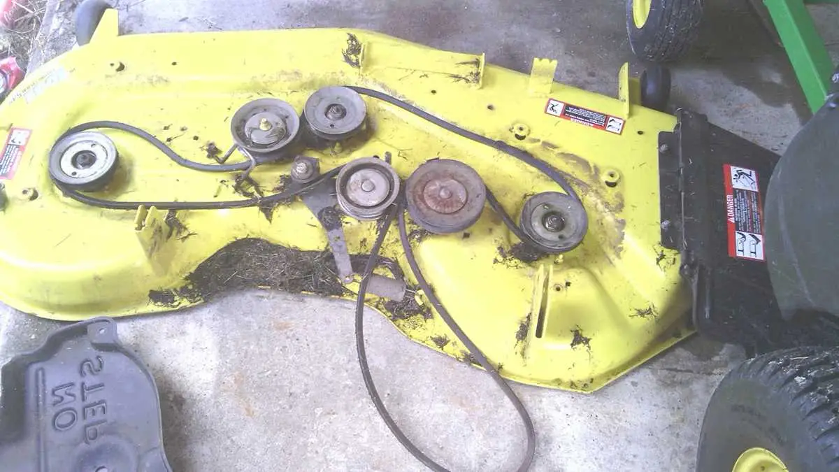 john deere 445 deck belt diagram