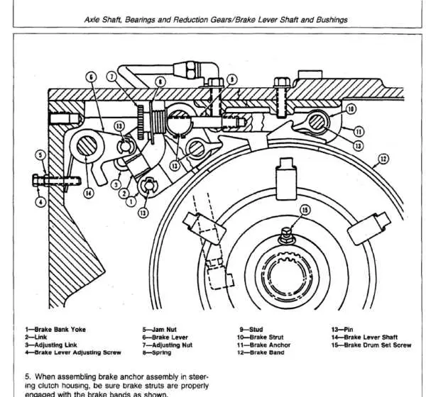 john deere 450 dozer steering clutches diagram