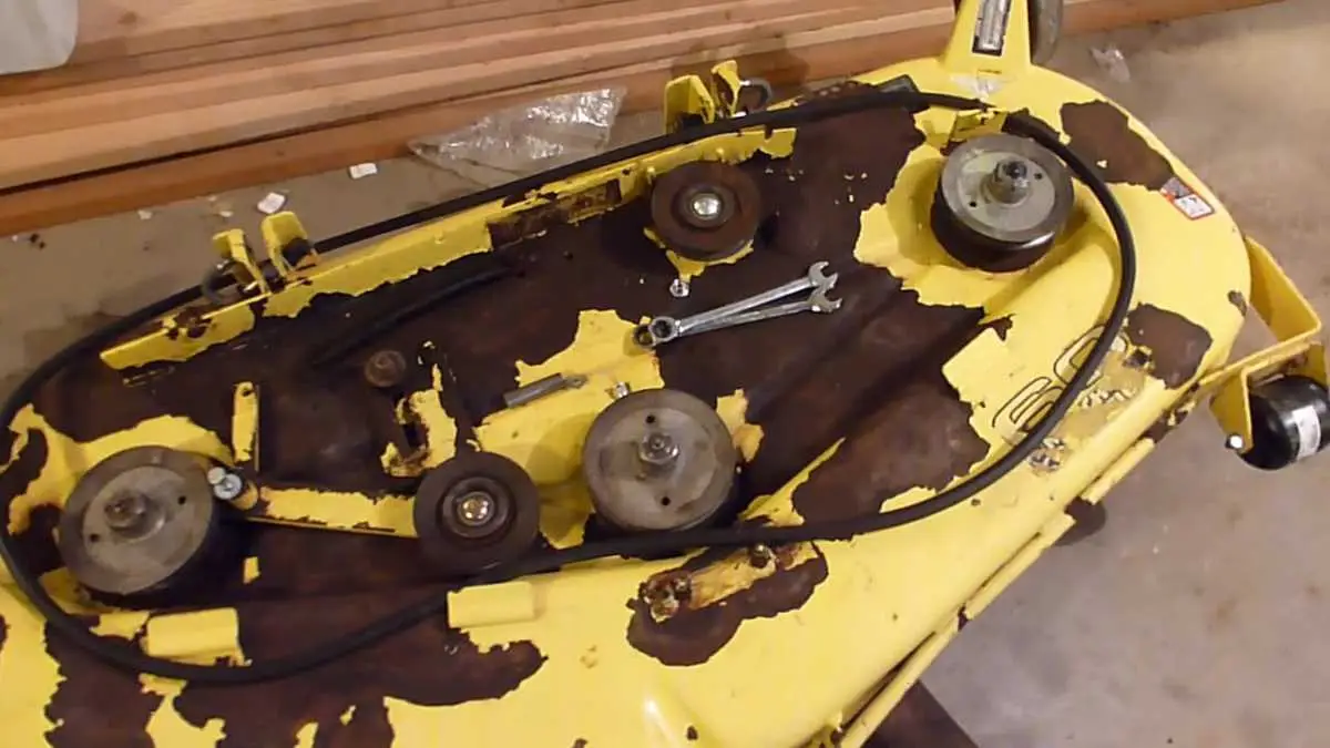 john deere 455 60 deck belt diagram