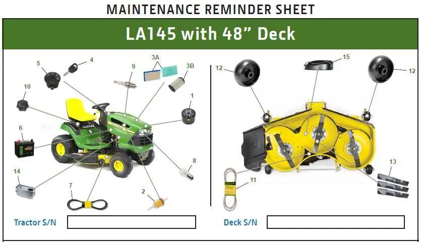 john deere 48 in deck diagram
