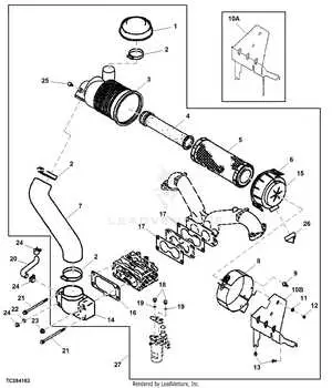 john deere 4850 air intake diagram