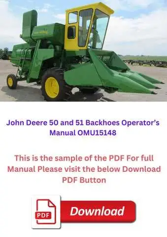 john deere 50 and 51 backhoes diagram
