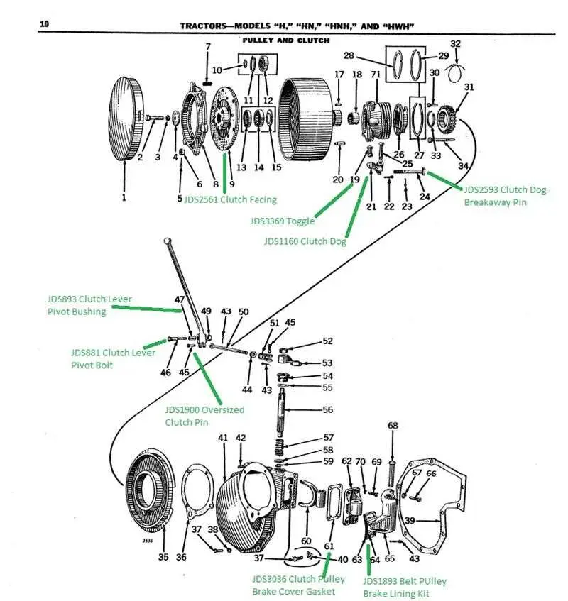 john deere 50 clutch diagram