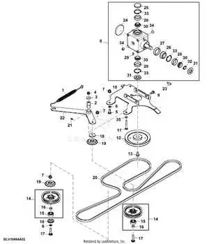 john deere 60 inch 400 mower deck belt diagram