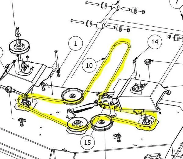 john deere 60 inch mower deck parts diagram