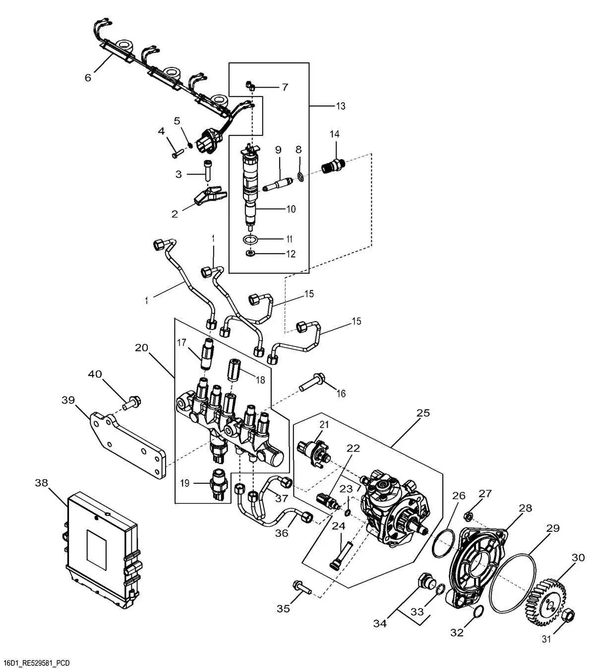 john deere 6230 parts diagram