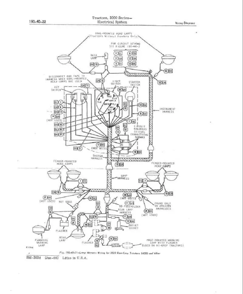 john deere 630f electrical connection pin diagram