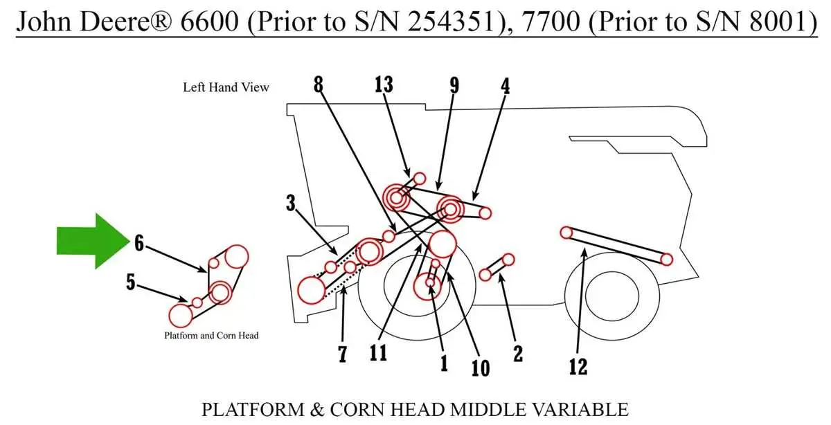 john deere 6400 fan belt diagram