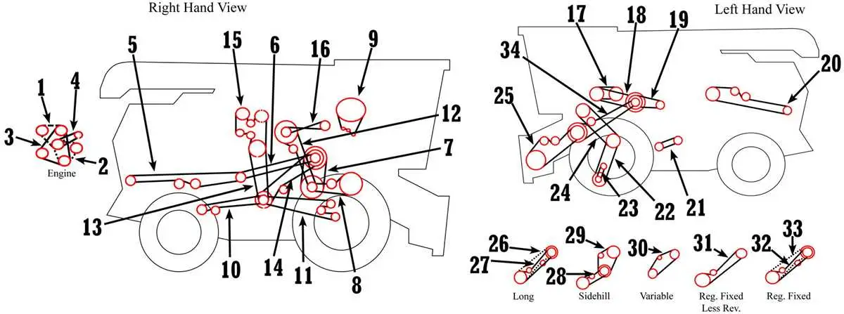 john deere 6410 serpentine belt diagram
