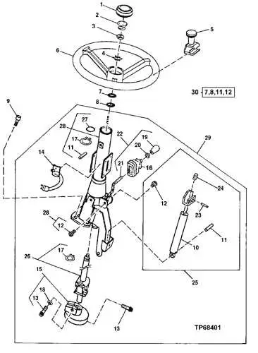 john deere 644c steering composnent diagram