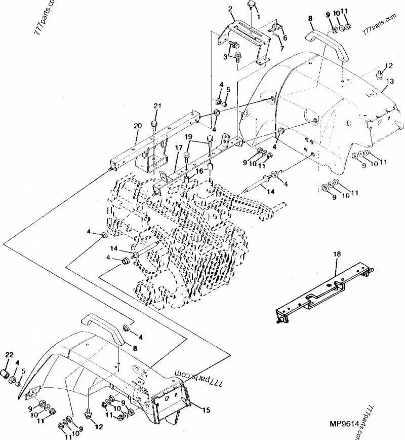 john deere 670 parking brake parts diagram