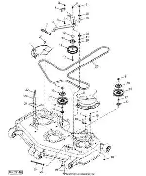 john deere 717a mower deck parts diagram