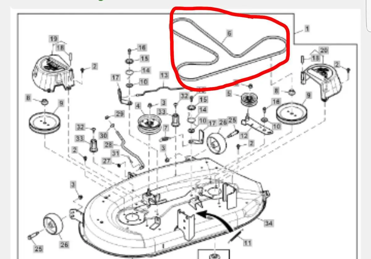 john deere 72 mower deck belt diagram