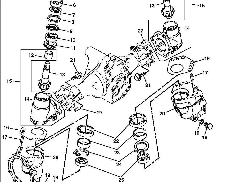 john deere 770 front axle diagram