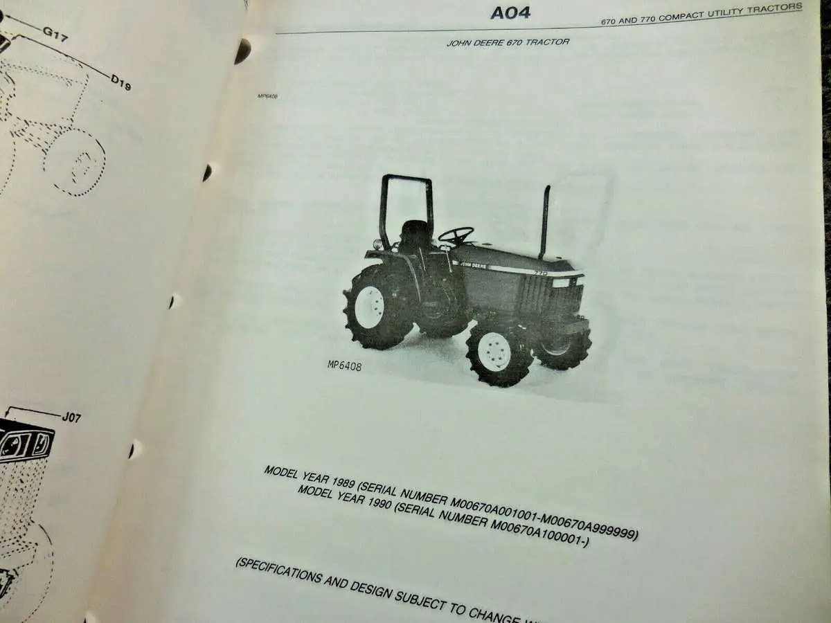 john deere 770 tractor parts diagram