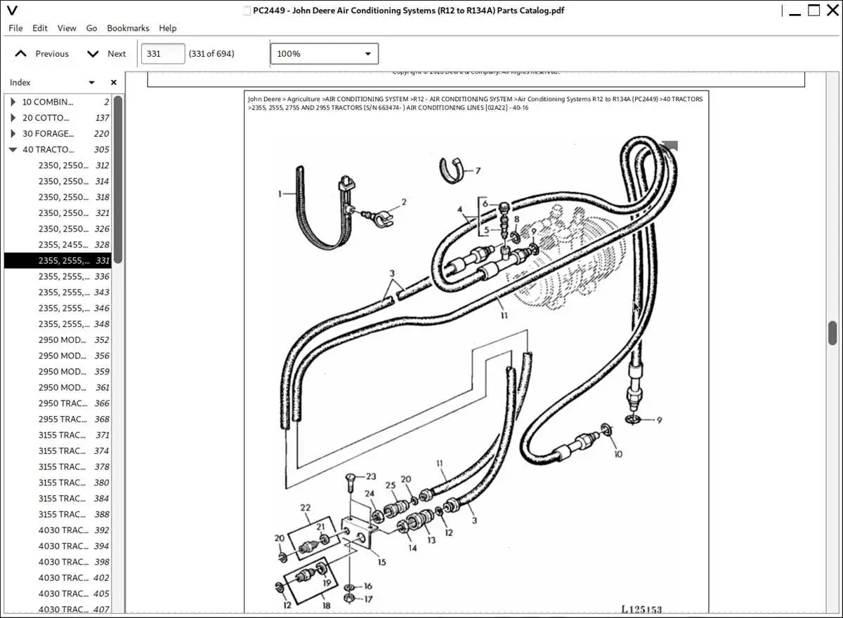 john deere 7720 combine parts diagram