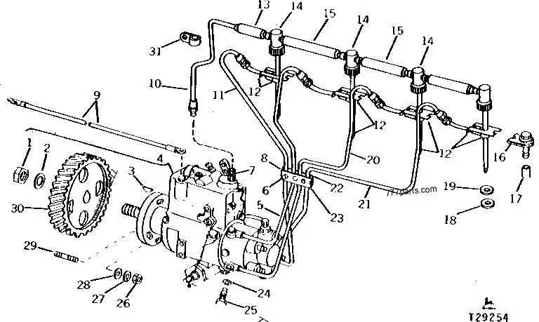 john deere 790 injector pump diagram