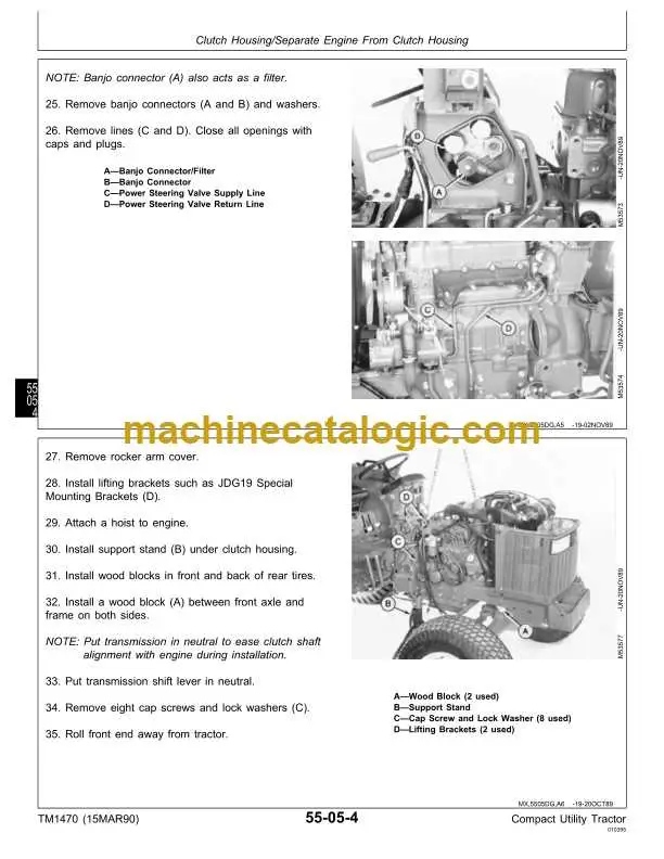 john deere 870 dual stage clutch diagram