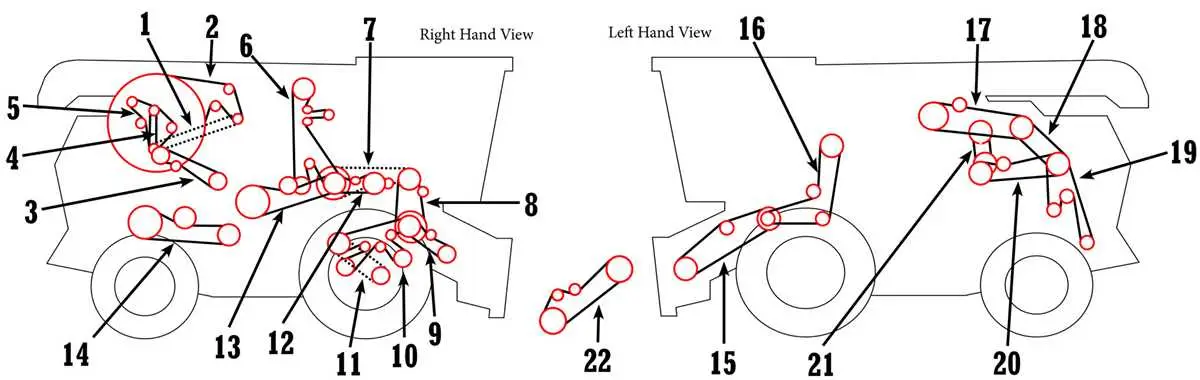 john deere combine diagram