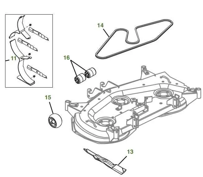 john deere d105 deck belt diagram