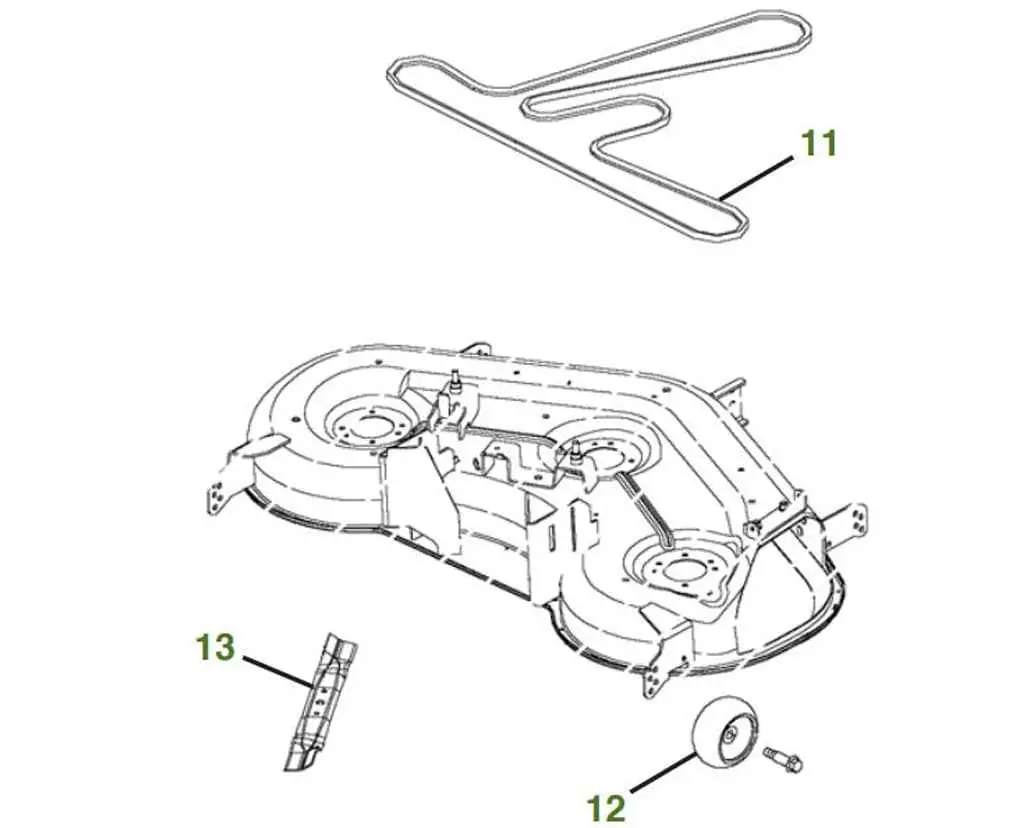 john deere d140 mower deck diagram