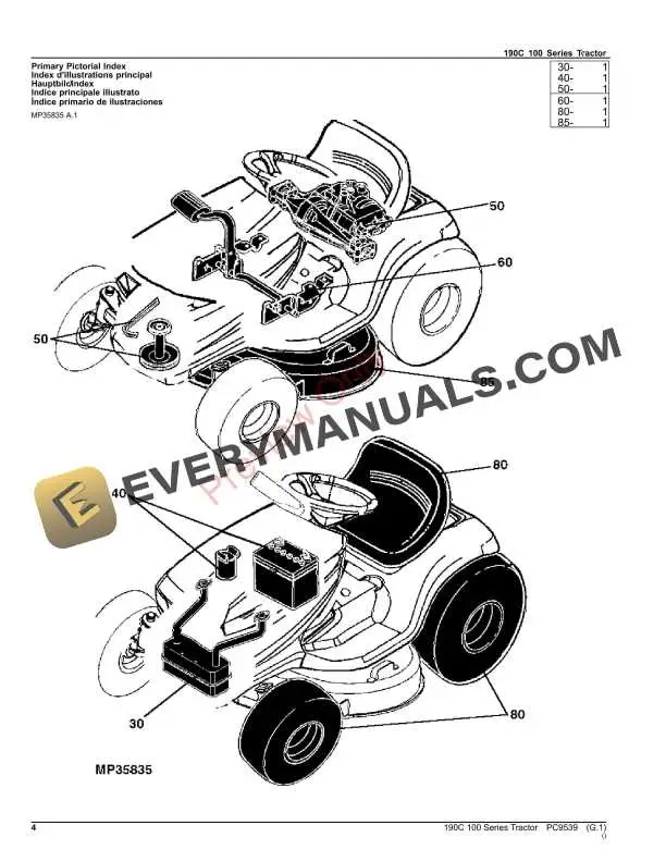 john deere e180 deck belt diagram