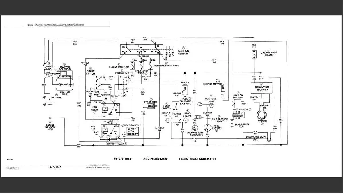 john deere f525 mower wiring diagram