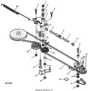 john deere gt225 deck belt diagram