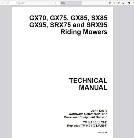 john deere gx95 wiring diagram