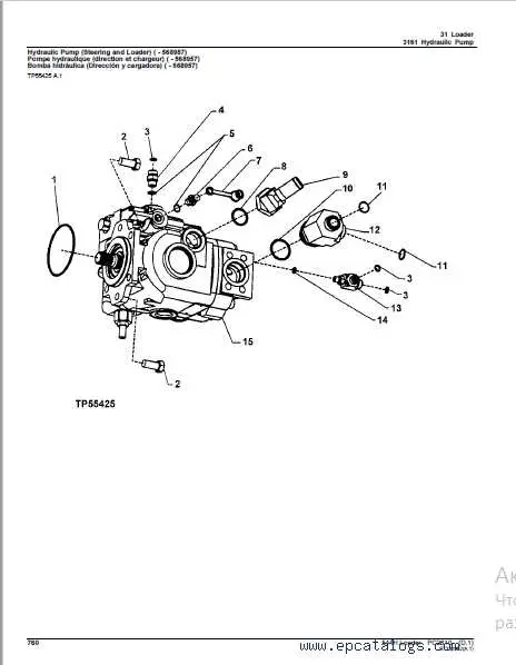 john deere hydraulic pump parts diagram