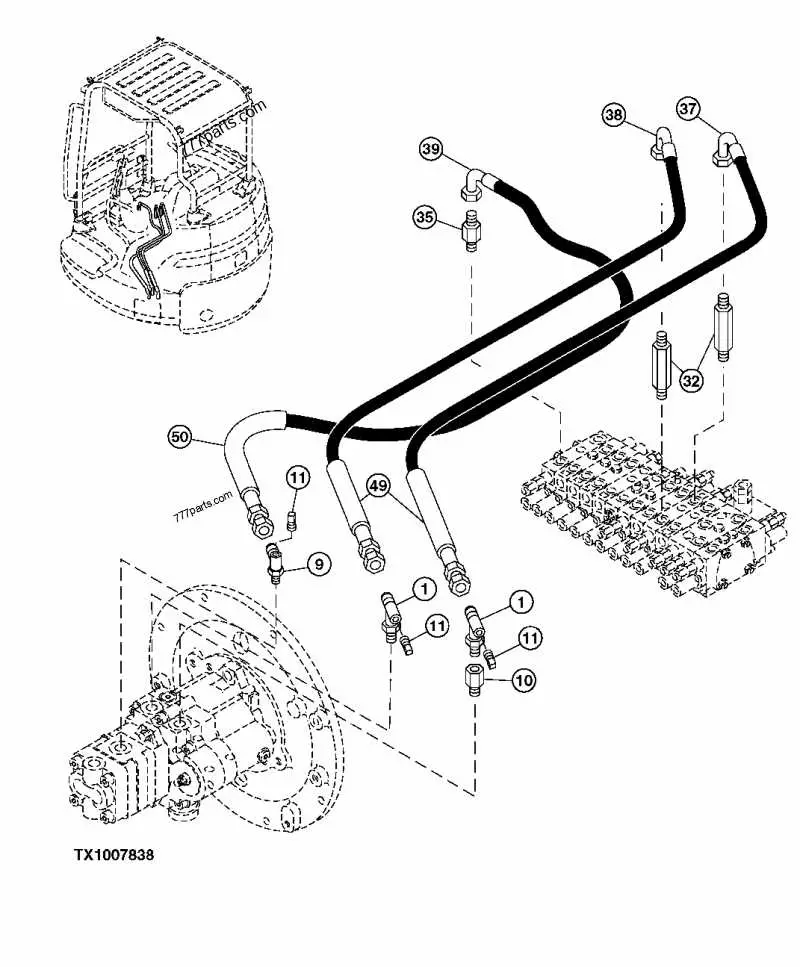 john deere hydraulic system diagram 17g excavator