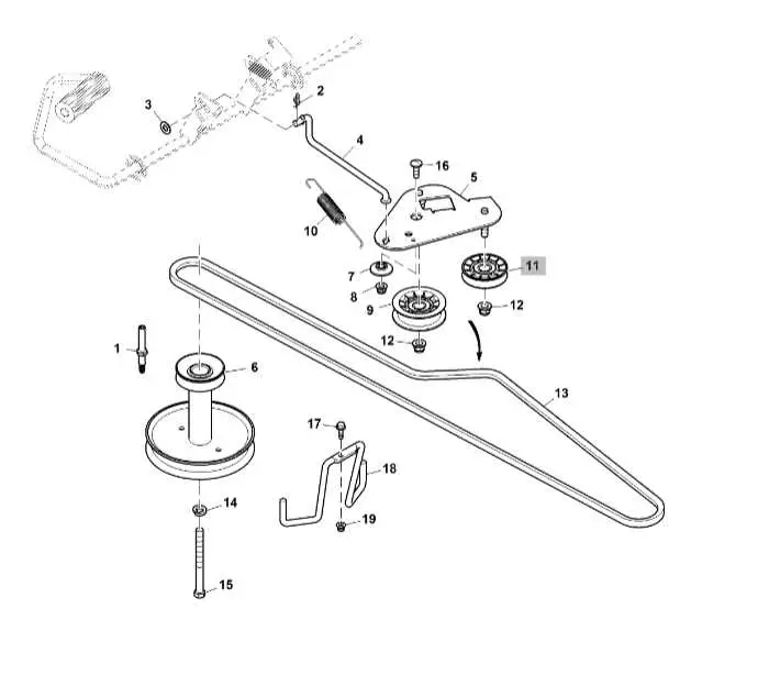 john deere l110 diagram of belts