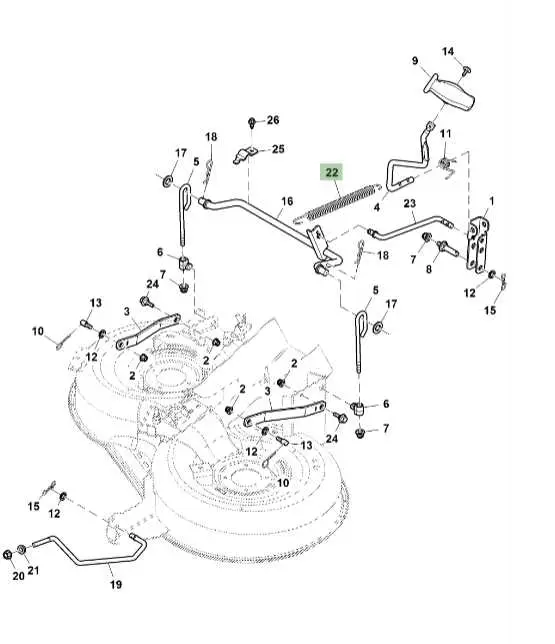 john deere l110 mower deck diagram