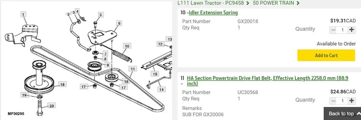 john deere l110a parts diagram