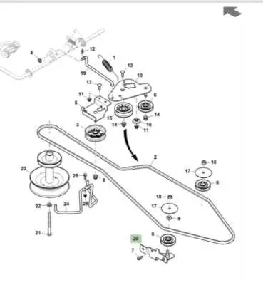 john deere l120 lawn tractor belt diagram