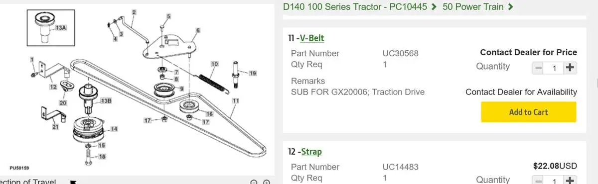 john deere l130 transmission drive belt diagram