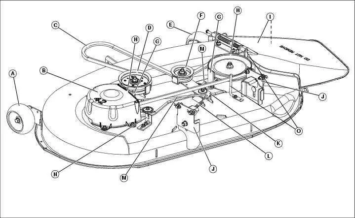 john deere la115 deck diagram