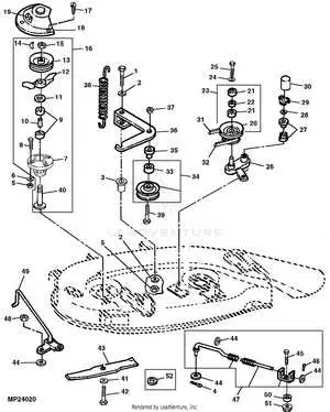 john deere lawn mower deck diagram