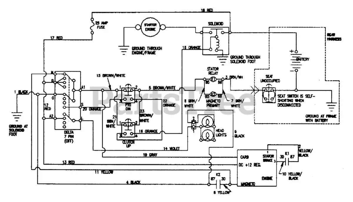 john deere lawn tractor wiring diagram